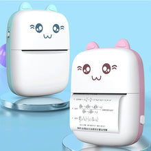 Load image into Gallery viewer, Portable Thermal Printer Mini Cat Print Paper Photo Pocket Thermal Printer 57mm Printing Wireless BT 200dpi Android IOS Printers

