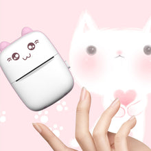 Load image into Gallery viewer, Portable Thermal Printer Mini Cat Print Paper Photo Pocket Thermal Printer 57mm Printing Wireless BT 200dpi Android IOS Printers
