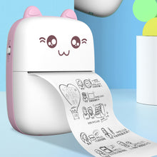 Load image into Gallery viewer, Portable Thermal Printer Mini Cat Print Paper Photo Pocket Thermal Printer 57mm Printing Wireless BT 200dpi Android IOS Printers
