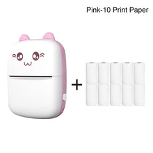 Load image into Gallery viewer, Portable Thermal Printer Mini Cat Print Paper Photo Pocket Thermal Printer 57mm Printing Wireless BT 200dpi Android IOS Printers
