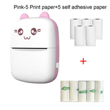 Load image into Gallery viewer, Portable Thermal Printer Mini Cat Print Paper Photo Pocket Thermal Printer 57mm Printing Wireless BT 200dpi Android IOS Printers
