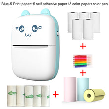 Load image into Gallery viewer, Portable Thermal Printer Mini Cat Print Paper Photo Pocket Thermal Printer 57mm Printing Wireless BT 200dpi Android IOS Printers
