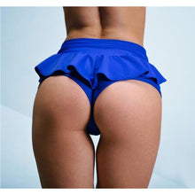 Load image into Gallery viewer, Fitness Yoga Shorts Women Skirts Pants High Waist Pole Dance Ruffled Hot Short Pant Sports Mini Tight Pleated
