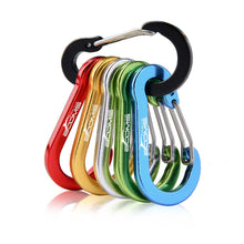 Load image into Gallery viewer, 6/12pcs Multifunction Small Carabiner Clips Outdoor Camping Tool Mountaineering Buckle Steel Fishing Climbing Acessories
