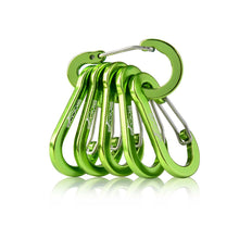 Load image into Gallery viewer, 6/12pcs Multifunction Small Carabiner Clips Outdoor Camping Tool Mountaineering Buckle Steel Fishing Climbing Acessories

