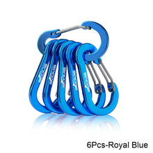 Load image into Gallery viewer, 6/12pcs Multifunction Small Carabiner Clips Outdoor Camping Tool Mountaineering Buckle Steel Fishing Climbing Acessories
