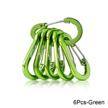 Load image into Gallery viewer, 6/12pcs Multifunction Small Carabiner Clips Outdoor Camping Tool Mountaineering Buckle Steel Fishing Climbing Acessories

