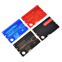 Load image into Gallery viewer, 12 In 1 Pocket Credit Card Portable Multi Tools Outdoor Survival Camping Equipment 1 Box Portable Hiking Card Tools Gear
