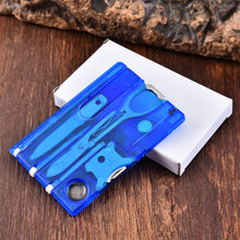 Load image into Gallery viewer, 12 In 1 Pocket Credit Card Portable Multi Tools Outdoor Survival Camping Equipment 1 Box Portable Hiking Card Tools Gear
