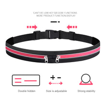 Load image into Gallery viewer, Adjustable Gym Bag Waterproof Sports Bag Running Waist Bag Pocket Running Cycling Jogging Waist Belt Pack Phone Pouch Pocket

