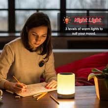Load image into Gallery viewer, Night Light with Bluetooth Speaker, Smart Touch Sensor Bedside Lamp
