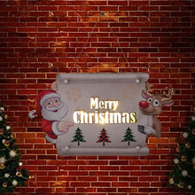 Load image into Gallery viewer, Merry Christmas Happy Newyear Decoration Light Board for Door Christmas Tree Light Wall Hanging Lamp Xmas Wood Decoration with Light Gifts
