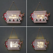 Load image into Gallery viewer, Merry Christmas Happy Newyear Decoration Light Board for Door Christmas Tree Light Wall Hanging Lamp Xmas Wood Decoration with Light Gifts
