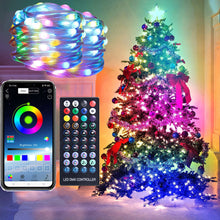 Load image into Gallery viewer, 10M/20M USB Christmas Tree LED String Lights with Smart Bluetooth App Remote Control Christmas Home Decor Fairy Lights Garland
