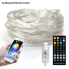 Load image into Gallery viewer, 10M/20M USB Christmas Tree LED String Lights with Smart Bluetooth App Remote Control Christmas Home Decor Fairy Lights Garland
