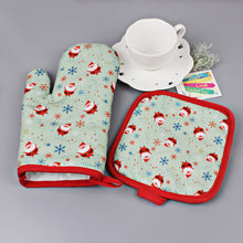 Load image into Gallery viewer, 2Pcs Christmas Oven Mitts Gloves Set Merry Christmas Decorations for Home Kitchen Christmas Ornaments Xmas New Year 2022 Gifts
