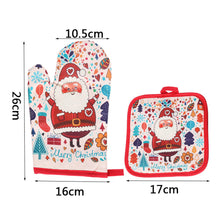 Load image into Gallery viewer, 2Pcs Christmas Oven Mitts Gloves Set Merry Christmas Decorations for Home Kitchen Christmas Ornaments Xmas New Year 2022 Gifts
