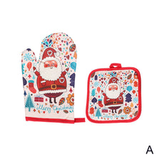 Load image into Gallery viewer, 2Pcs Christmas Oven Mitts Gloves Set Merry Christmas Decorations for Home Kitchen Christmas Ornaments Xmas New Year 2022 Gifts
