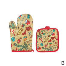 Load image into Gallery viewer, 2Pcs Christmas Oven Mitts Gloves Set Merry Christmas Decorations for Home Kitchen Christmas Ornaments Xmas New Year 2022 Gifts
