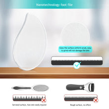 Load image into Gallery viewer, Double-sided Nano Glass Nail File Foot Rasp Heel File Hard Dead Skin Callus Remover Exfoliating Pedicure Care Foot File Tools

