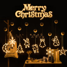 Load image into Gallery viewer, Navidad Christmas Decoration Santa Claus Elk LED Light Suction Cup Window Pendant Lamp Xmas New Year 2023 Home Decor
