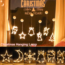 Load image into Gallery viewer, Navidad Christmas Decoration Santa Claus Elk LED Light Suction Cup Window Pendant Lamp Xmas New Year 2023 Home Decor
