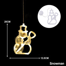Load image into Gallery viewer, Navidad Christmas Decoration Santa Claus Elk LED Light Suction Cup Window Pendant Lamp Xmas New Year 2023 Home Decor
