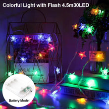Load image into Gallery viewer, Christmas Decoration LED Star String Lights Christmas Light Battery Powered USB Plug Home Christmas Decoration Xmas Navidad
