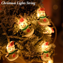 Load image into Gallery viewer, Christmas Decoration LED Light String Snowflake Snowman Santa Claus Christmas Tree String Light Xmas Tree Ornament For Home
