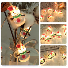 Load image into Gallery viewer, Christmas Decoration LED Light String Snowflake Snowman Santa Claus Christmas Tree String Light Xmas Tree Ornament For Home
