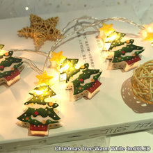 Load image into Gallery viewer, Christmas Decoration LED Light String Snowflake Snowman Santa Claus Christmas Tree String Light Xmas Tree Ornament For Home

