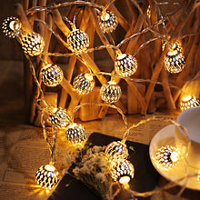 Load image into Gallery viewer, Moroccan String Light Hanging Lamp Decorative For Party Wedding Christmas Decor Xmas Tree Ornament Holiday Lighting
