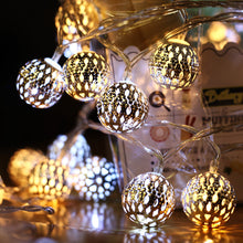 Load image into Gallery viewer, Moroccan String Light Hanging Lamp Decorative For Party Wedding Christmas Decor Xmas Tree Ornament Holiday Lighting
