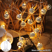 Load image into Gallery viewer, Moroccan String Light Hanging Lamp Decorative For Party Wedding Christmas Decor Xmas Tree Ornament Holiday Lighting
