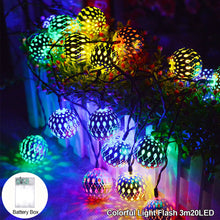 Load image into Gallery viewer, Moroccan String Light Hanging Lamp Decorative For Party Wedding Christmas Decor Xmas Tree Ornament Holiday Lighting
