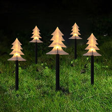 Load image into Gallery viewer, Solar Power Garden Light Christmas Candy Cane Snowflake Light Outdoor LED Waterproof Garden Ground Plug Light New Year Warm Atmosphere
