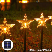 Load image into Gallery viewer, Solar Power Garden Light Christmas Candy Cane Snowflake Light Outdoor LED Waterproof Garden Ground Plug Light New Year Warm Atmosphere
