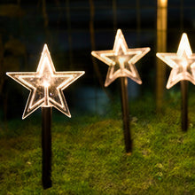 Load image into Gallery viewer, Solar Power Garden Light Christmas Candy Cane Snowflake Light Outdoor LED Waterproof Garden Ground Plug Light New Year Warm Atmosphere
