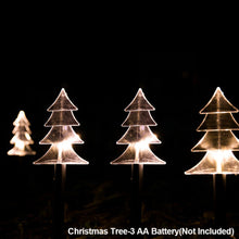 Load image into Gallery viewer, Solar Power Garden Light Christmas Candy Cane Snowflake Light Outdoor LED Waterproof Garden Ground Plug Light New Year Warm Atmosphere
