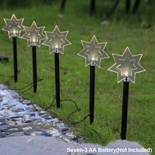 Load image into Gallery viewer, Solar Power Garden Light Christmas Candy Cane Snowflake Light Outdoor LED Waterproof Garden Ground Plug Light New Year Warm Atmosphere
