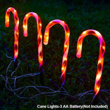 Load image into Gallery viewer, Solar Power Garden Light Christmas Candy Cane Snowflake Light Outdoor LED Waterproof Garden Ground Plug Light New Year Warm Atmosphere

