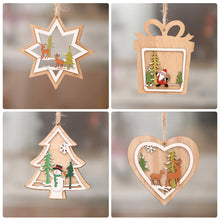 Load image into Gallery viewer, 2023 New Year 3D Christmas Ornament Wooden Hanging Pendants Star Xmas Tree Bell Christmas Tree Decorations For Home Navidad
