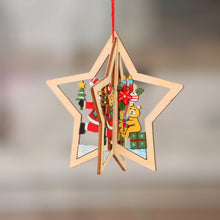 Load image into Gallery viewer, 2023 New Year 3D Christmas Ornament Wooden Hanging Pendants Star Xmas Tree Bell Christmas Tree Decorations For Home Navidad
