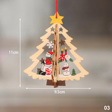 Load image into Gallery viewer, 2023 New Year 3D Christmas Ornament Wooden Hanging Pendants Star Xmas Tree Bell Christmas Tree Decorations For Home Navidad

