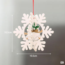 Load image into Gallery viewer, 2023 New Year 3D Christmas Ornament Wooden Hanging Pendants Star Xmas Tree Bell Christmas Tree Decorations For Home Navidad
