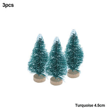 Load image into Gallery viewer, 3Pcs 4.5-12.5cm Mini Christmas Tree Gold Green Small Pine Tree Sisal Silk Cedar New Year Xmas Party Ornaments Navidad
