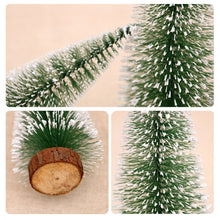 Load image into Gallery viewer, 10-30cm Mini LED Christmas Tree Sisal Silk Cedar Small Xmas Tree For Home Room Decor Gold Silver Blue Green White Mini Tree
