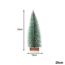 Load image into Gallery viewer, 10-30cm Mini LED Christmas Tree Sisal Silk Cedar Small Xmas Tree For Home Room Decor Gold Silver Blue Green White Mini Tree

