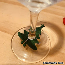 Load image into Gallery viewer, 10Pcs Felt Wine Glass Ring Card Christmas Cup Decoration Card Home Decoration Table Xmas New Year Eve Party Supplies
