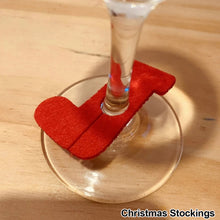 Load image into Gallery viewer, 10Pcs Felt Wine Glass Ring Card Christmas Cup Decoration Card Home Decoration Table Xmas New Year Eve Party Supplies
